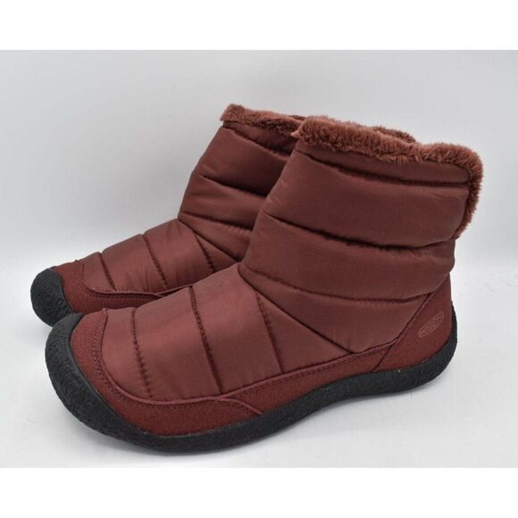 Keen Womens Size 8.5 Howser Fold Down Andorra Burgundy Insulated Pull On Shoes - Picture 1 of 11